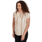 Womens Emaline Verde Grove II Short Sleeve Abstract Stripe Blouse - image 3