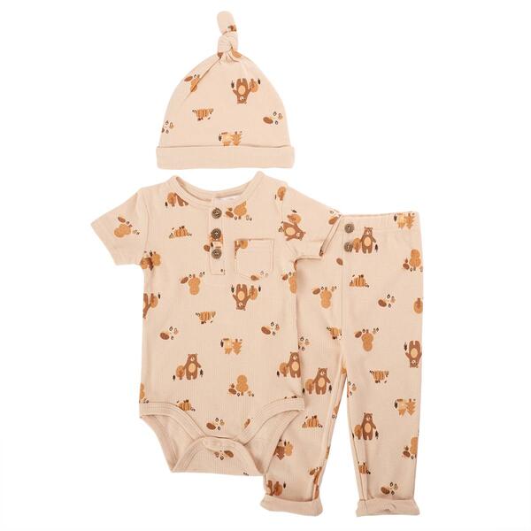 Baby Boy (NB-9M) Rene Rofe(R) 3pc. Bear Bodysuit &amp; Pants Set - image 