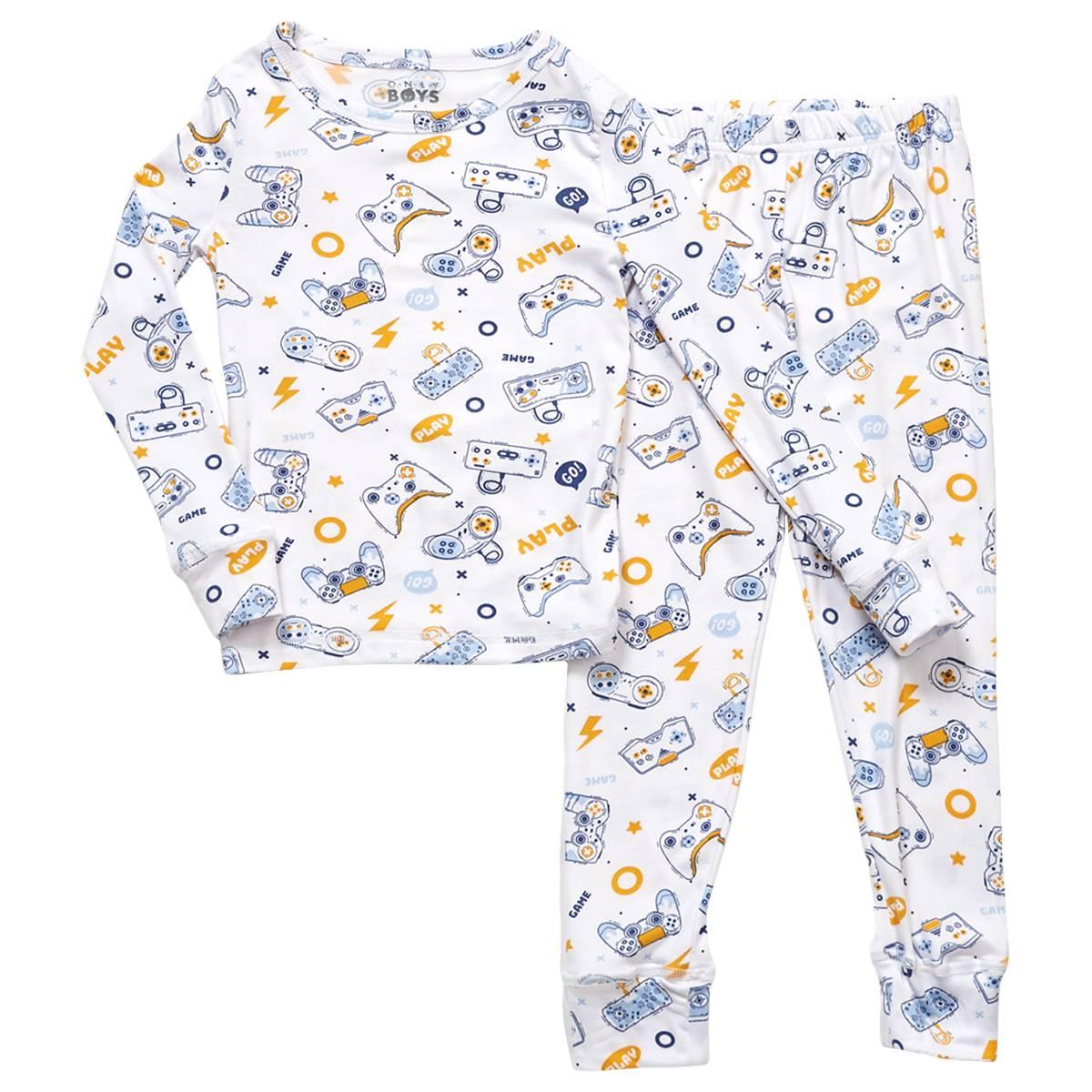 Boys (4-10) Only Boys® Just Chill Yummy 4pc Pj set - White/Blue