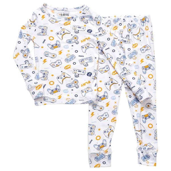 Boys (4-10) Only Boys® Just Chill Yummy 4pc Pj set - White/Blue