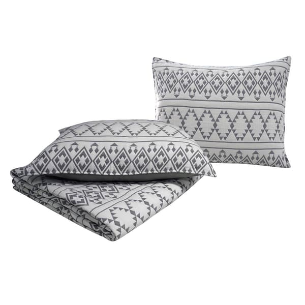 Design Studio Kai Tribal Jacquard Reversible Quilt Set