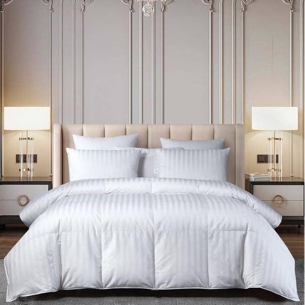 Beautyrest(R) All Season 500TC Damask Stripe Goose Down Comforter
