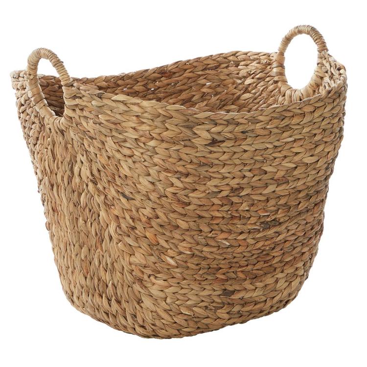 9th & Pike(R) Extra Large Oval Natural Seagrass Wicker Tote