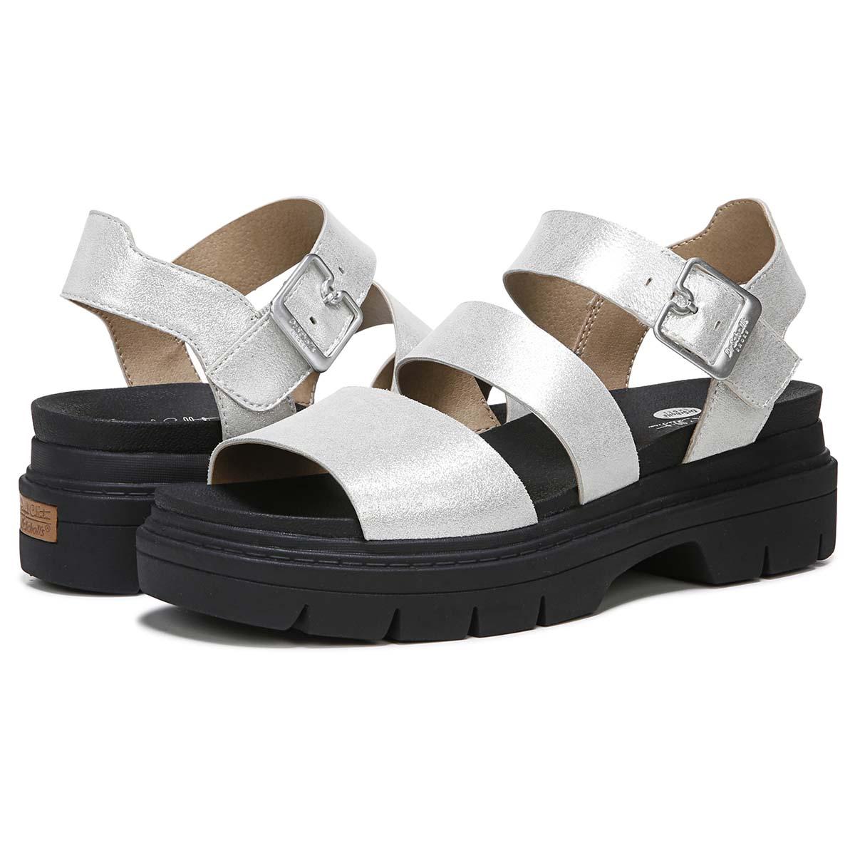 Womens Dr. Scholl’s Trekkie Glitter Platform Sandals