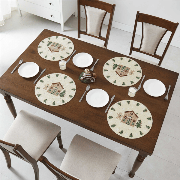 Avanti Linens Gingerbread Village Placemats - Set of 4