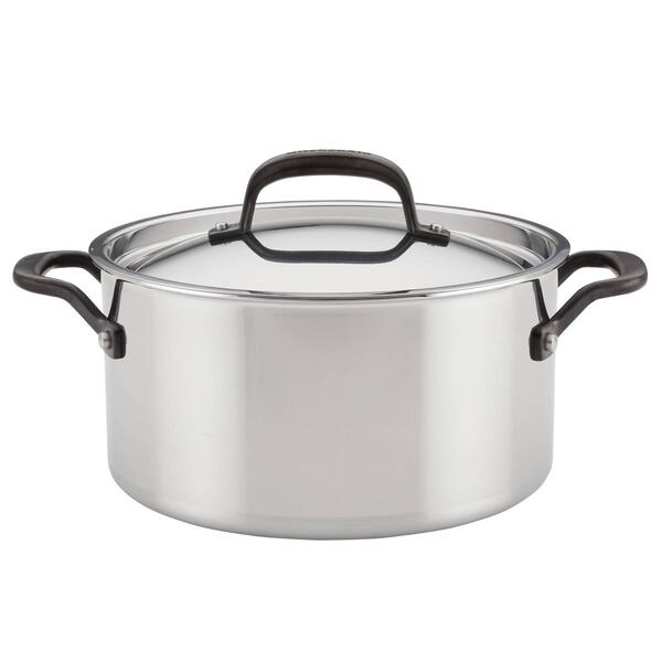 KitchenAid&#40;R&#41; 5-Ply Clad Stainless Steel Stockpot with Lid - image 