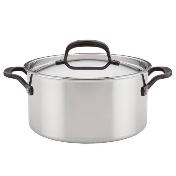 KitchenAid&#40;R&#41; 5-Ply Clad Stainless Steel Stockpot with Lid