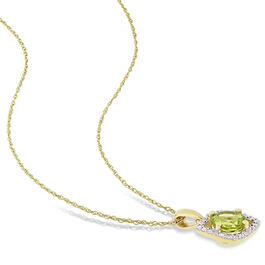 Gemstone Classics&#8482; 10kt. Gold & Peridot Pendant Necklace