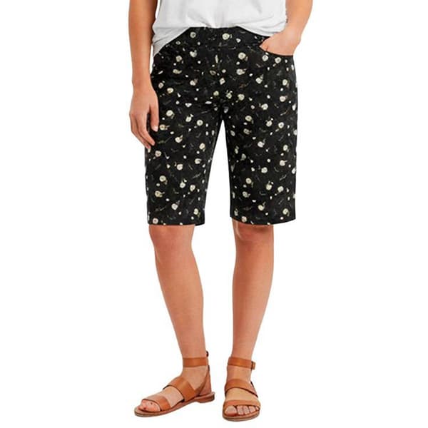 Womens Briggs Floral Daisy Split Hem Bermuda Shorts - image 