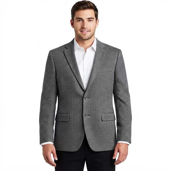 Mens Nautica Grey Herringbone Sport Coat - image 