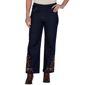 Petite Ruby Rd. English Countryside Embroidered Hem Jeans - image 1