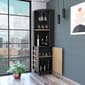 FM FURNITURE Leah Black Corner Bar Cabinet - image 2