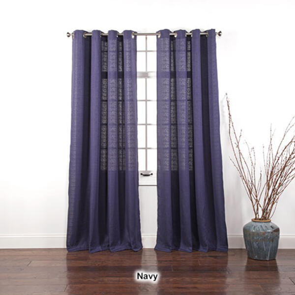 Gramercy Basket Weave Grommet Curtain Panel