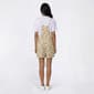 Juniors No Comment Linen Like Paisley Cuff Romper - image 2