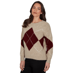 Petite Skye’s the Limit Fashion Essentials Argyle Sweater