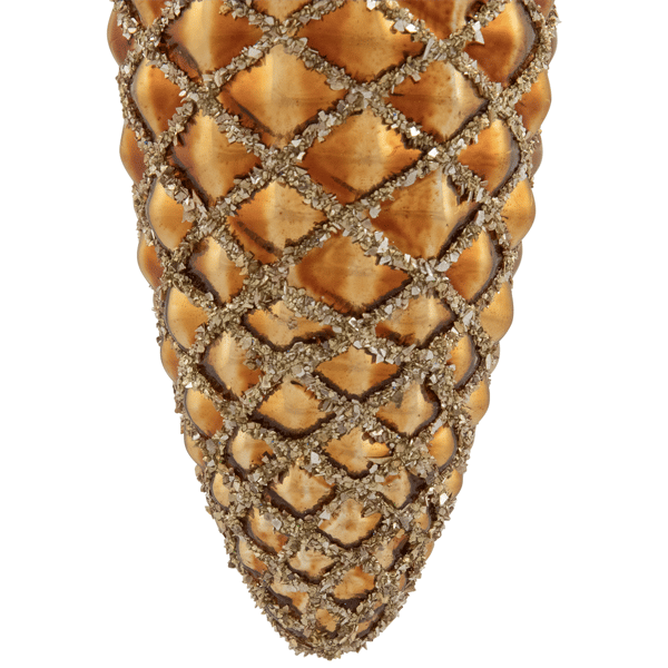 Northlight 4ct. Glittered Pine Cone Glass Christmas Ornaments