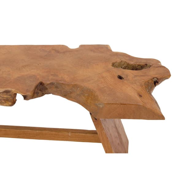 9th & Pike® Brown Teak Wood Contemporary Coffee Table