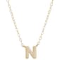 Gold Classics(tm) Yellow Gold Polished N Initial Pendant Necklace - image 1