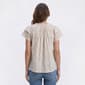 Womens Absolutely Famous Short Sleeve Ruffle Neck Ikat Blouse - image 2