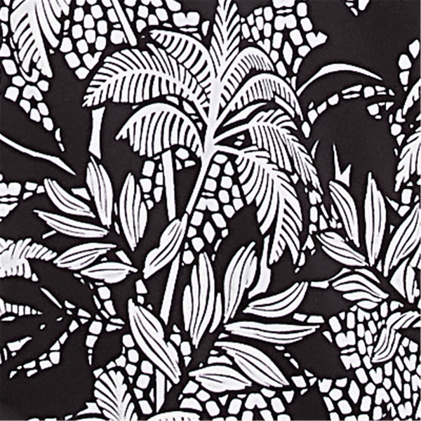 Petite Ruby Rd. Bali Bliss Monotone Palms Puff Print Side Tie Top