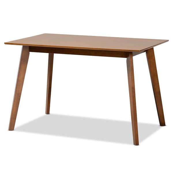 Baxton Studio Euclid Walnut Brown Finished Wood 5pc. Dining Set