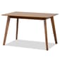 Baxton Studio Euclid Walnut Brown Finished Wood 5pc. Dining Set - image 3
