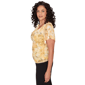Womens Emaline Limoncello Sunrise Drape Neck Abstract Blouse - image 3