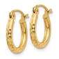 Gold Classics™ 14kt. Gold Diamond Cut 13mm Hoop Earrings - image 2
