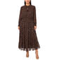 Plus Size MSK Long Sleeve Foil Dot Tier Maxi - image 1