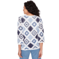 Womens Alfred Dunner Austin Long Sleeve Crochet Sweater - image 2