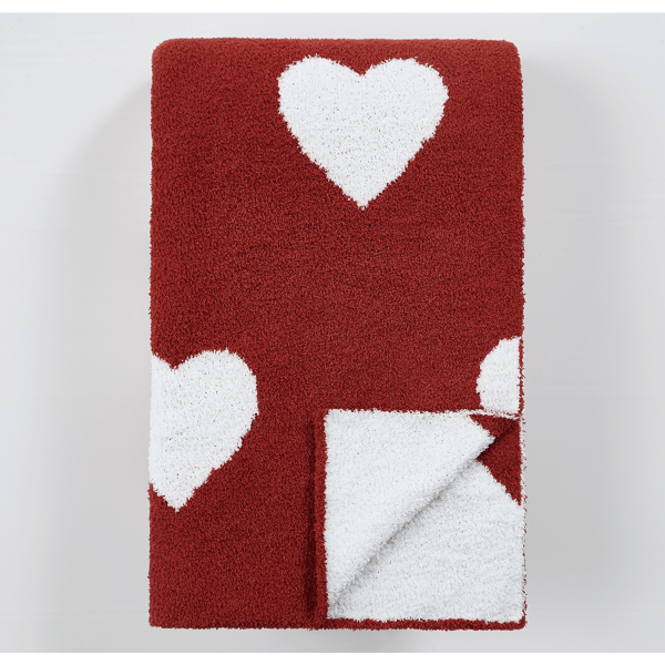 Truly Soft Cozy Hearts Reversible Throw Blanket