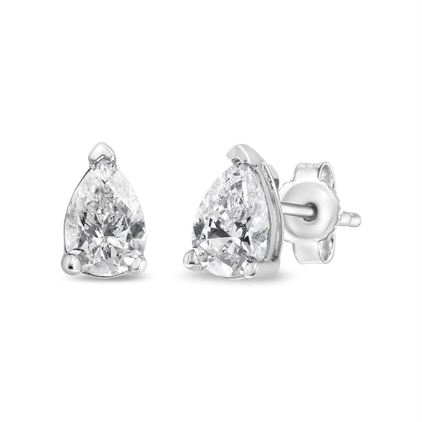 Haus of Brilliance 1/2ctw. Pear Lab-Grown Diamond Stud Earrings - image 