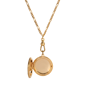 1928 14kt. Gold-Tone Pink Floral Decal Locket - image 2