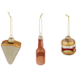 Northlight 3pc. Pizza Burger and Beer Glass Christmas Ornaments - image 5