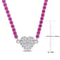 Sophia B Created Pink Sapphire & White Sapphire Collar Necklace - image 3