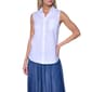 Womens Nautica Sleeveless Button Front Poplin Shirt - image 1