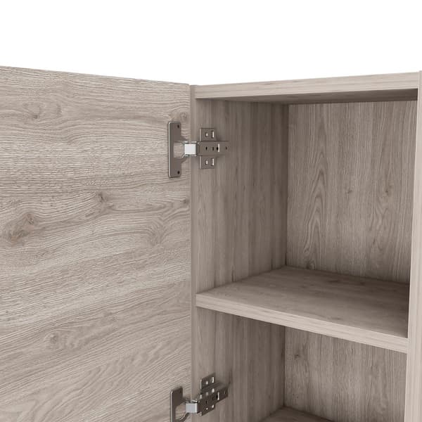 FM FURNITURE Ezra Light Grey Bathroom Cabinet
