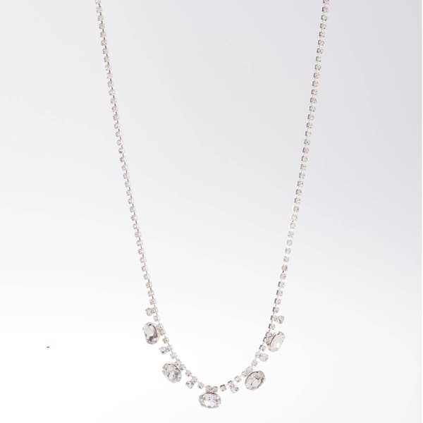 Rosa Rhinestones Frontal Necklace - image 