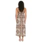 Womens Luxology Sleeveless Smocked Back Floral Linen Maxi Dress - image 2