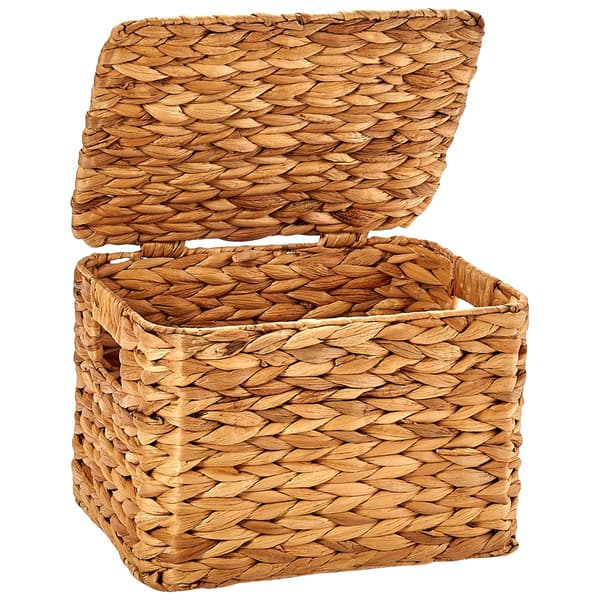 Prestige Medium Rectangle Water Hyacinth Basket - image 