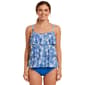Womens Beach House Shoreline Shells Jane Ruffle Tank Swim Top - image 1