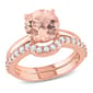 Gemstone Classics&#40;tm&#41; 10kt. Rose Gold Morganite & Sapphire Ring - image 1