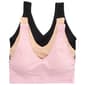 Plus Size Kathy Ireland 3pk Seamless Longline Bras - 3PKBRA3394 - image 2