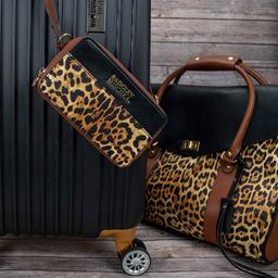 Badgley Mischka Leopard Vegan Leather Pouch Belt Bag