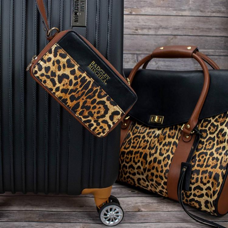 Badgley Mischka Leopard Vegan Leather Pouch Belt Bag
