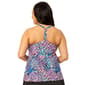 Plus Size Leilani Abstract Racer Back Tankini Swim Top - image 2