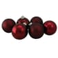 Northlight Seasonal 6pc. Red 2-Finish Glass Christmas Ornaments - image 1