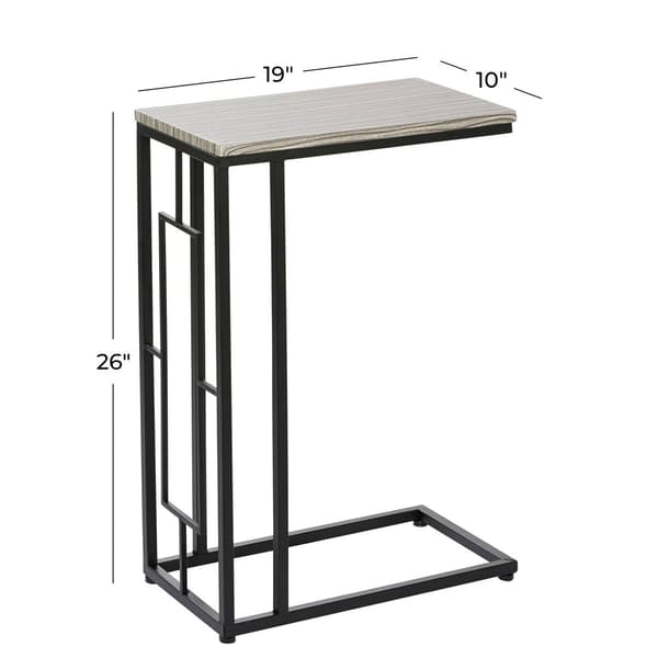 9th & Pike&#174; Black Contemporary Metal Accent Table