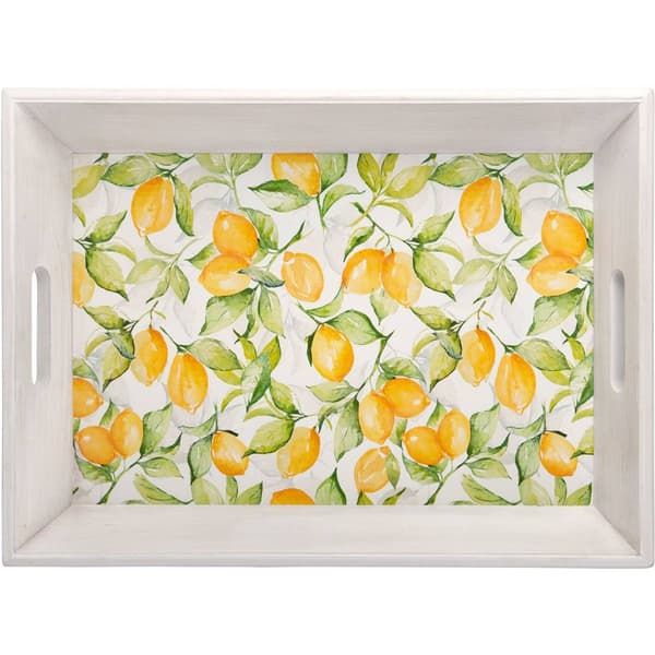 Home Essentials 18in. Lemon Wood Tray - image 