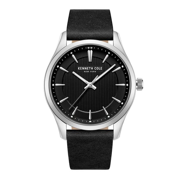 Mens Kenneth Cole(R) Black Band/Black Dial Watch-KCWGA2234504